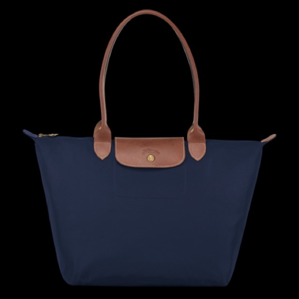 Navy Blue Longchamp Le Pliage Bag (Small-Long)